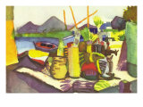 Landscape At Hammamet Prints by Auguste Macke