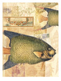 Vintage Botanical Fish Print Posters by Bessie Pease Gutmann
