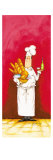 Chef With Bread And Oil Giclee Print by Tracy Flickinger