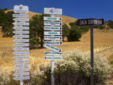 Winery Signs, Santa Ynez Valley, Santa Barbara County, Central California Photographic Print by Richard Cummins