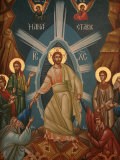 Greek Orthodox Icon of Christ's Resurrection, Thessalonica, Macedonia, Greece, Europe Photographic Print by Godong