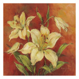 Crimson Lilies I Giclee Print by Barbara Mock