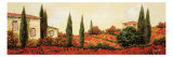 Tre Casa Tra l Papaveri Giclee-trykk av Guido Borelli