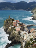 Clifftop Village of Vernazza, Cinque Terre, UNESCO World Heritage Site, Liguria, Italy, Europe Photographic Print by Christian Kober