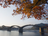 Autumn Colours at Kintaikyo Bridge, Iwakuni, Yamaguchi Prefecture, Japan, Asia Photographic Print by Christian Kober
