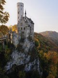 Castle Liechtenstein, Schwaebische Alb, Baden-Wurttemberg, Germany, Europe Photographic Print by Jochen Schlenker