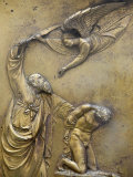 Abraham Sacrificing Isaac, Gate of Paradise Door of Baptistry of San Giovanni, Florence, Italy Photographic Print by Godong 
