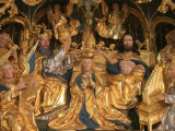 Golden Oak Retable Showing Mary's Coronation, Dating from the 16th Century, Kerdevot Church, France Fotografie-Druck von Godong 