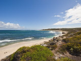 Looking North from Gnarabup Towards the Surf Break at Mouth of Margaret River, Western Australia Photographic Print by Robert Francis