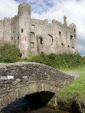 Castle and Footbridge, Laugharne, Carmarthenshire, South Wales, Wales, United Kingdom, Europe Photographic Print by Julian Pottage