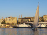 Felucca Sailing on the River Nile Near Aswan, Egypt, North Africa, Africa Photographic Print by Michael DeFreitas