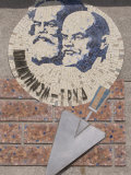 Monument to Marx and Lenin, Khojand, Tajikistan, Central Asia, Asia Photographic Print by Michael Runkel