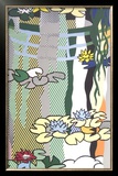 Water Lilies with Japanese Bridge Posters by Roy Lichtenstein