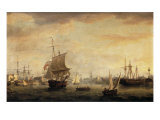 View of Bristol Dock and Quay, 1787 Giclee Print by Thomas Whitcombe