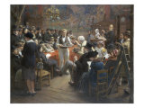 An Auction at the Hotel Drouot, Paris, 1921 Giclee Print by Albert Bettannier