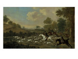 The Hunt in Full Cry, Breaking Cover Giclee Print by Francis Sartorius
