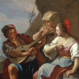 A Man Playing the Lute reproduction procédé giclée par Pietro Bardellino