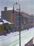 A London Street in Snow, 1917 Giclee Print by Harold Gilman