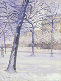 Parc sous la Neige, Paris, c.1888 Giclee Print by Gustave Caillebotte