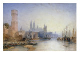 The Rhine at Cologne, 1891 Giclee Print by William Callow