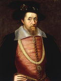 A Portrait of James I of England, VI of Scottland reproduction procédé giclée par John De Critz