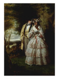 A Study for the Two Central Figures of Derby Day, 1860 Giclee Print by William Powell Frith