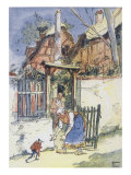 Tom Thumb Carries Three Gold Pieces on His Back reproduction procédé giclée par Hermann Vogel