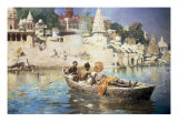 The Last Voyage-A Souvenir of the Ganges, Benares, 1885 reproduction procédé giclée par Edwin Lord Weeks