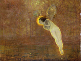 Iris (Her Autumnal Errand: Third Reading) Giclee Print by John Atkinson Grimshaw
