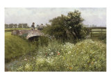 A Meeting on the Bridge reproduction procédé giclée par Emile Claus