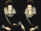 Portrait of Two Sisters, Probably Anne of Denmark with her Sister Elizabeth Giclee Print by Robert Peake