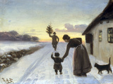 The Arrival of the Christmas Tree Giclée-Druck von Hans Anderson Brendekilde