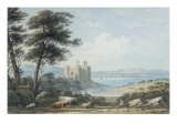 View of Conway Castle, North Wales, 1835 Impressão giclée por John Varley
