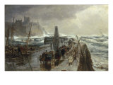 Peel Harbour, Isle of Man, 1875 Giclee-trykk av Samuel Bough