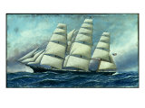 Glory of the Seas' in Full Sail, 1919 reproduction procédé giclée par Antonio Jacobsen