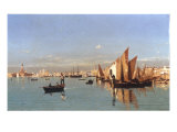 A View of the Venetian Lagoon Giclee Print by Guglielmo Ciardi