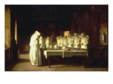 Sisters of Charity saying Grace before a Meal at the Hospice in Beaune, France Giclee Print by Joseph Bail
