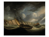 A Rapid Schooner and Deal Lugger off the South Foreland Giclee Print by Thomas Buttersworth