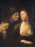 Lysander with Helena and Hermia from 'A Midummer Night's Dream', c.1780-85 Giclee Print by Johann Heinrich Fuseli