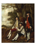 Portrait of Peter Darnal Muilman, Charles Crockatt and William Keeble Giclee Print by Thomas Gainsborough