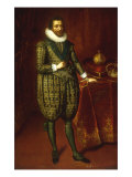 A Portrait of James I of England and VI of Scotland reproduction procédé giclée par Paul van Somer