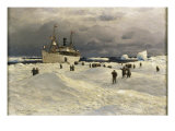The Oihonna in Ice, Near Spitzbergen, 1905 reproduction procédé giclée par Themistocles von Eckenbrecher