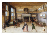 An Interior Scene with elegant Company dancing and playing Music Giclee Print by Louis de Caullery