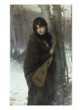 A Gypsy Girl with a Mandora Lámina giclée por Jules Joseph Lefebvre A Gypsy Girl with a Mandora Lámina giclée por Jules Joseph Lefebvre