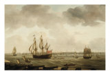 The Fleet at Portsmouth Giclee Print by Thomas Elliott