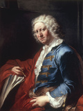 Portrait of the Artist Giovanni Paolo Panini, 1736 Giclee-trykk av Louis Gabriel Blanchet Portrait of the Artist Giovanni Paolo Panini, 1736 Giclee-trykk av Louis Gabriel Blanchet