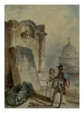Title Page from a Sketch Book Giclee Print by Hubert Robert