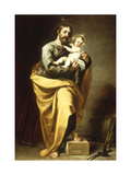 St Joseph with the Infant Christ reproduction procédé giclée par Alonso Cano