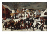 A Winter Landscape with the Massacre of the Innocents Giclee Print by Marten Van Cleve