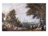 Coastal Landscape with Fishermen, 1625 Giclee Print by Adam Willaerts